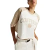 T-shirt court rétro, tailles asiatiques « Egret »