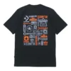 T-shirt décontracté à manches courtes Converse Logo Printing pour homme, noir