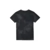 T-shirt décontracté rétro délavé à manches courtes noir