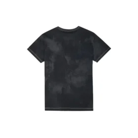 T-shirt décontracté rétro délavé à manches courtes noir T-shirt décontracté rétro délavé à manches courtes noir
