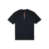 T-shirt de sport à col rond et manches courtes avec imprimé chevron étoilé, tailles asiatiques « Noir »