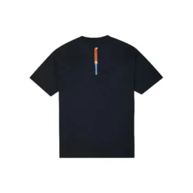 T-shirt de sport à col rond et manches courtes avec imprimé chevron étoilé, tailles asiatiques « Noir » T-shirt de sport à col rond et manches courtes avec imprimé chevron étoilé, tailles asiatiques « Noir »