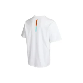 T-shirt de sport à col rond et manches courtes avec imprimé étoile en chevron – Tailles asiatiques « Blanc » T-shirt de sport à col rond et manches courtes avec imprimé étoile en chevron – Tailles asiatiques « Blanc »