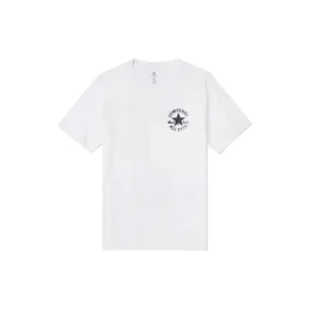 T-shirt de sport à col rond et manches courtes en tricot imprimé Converse Chuck pour homme, blanc T-shirt de sport à col rond et manches courtes en tricot imprimé Converse Chuck pour homme, blanc