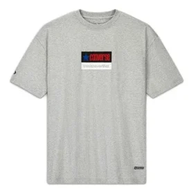 T-shirt de sport à col rond et manches courtes pour homme Converse x Thisisneverthat avec logo imprimé, gris clair T-shirt de sport à col rond et manches courtes pour homme Converse x Thisisneverthat avec logo imprimé, gris clair
