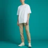 T-shirt de sport Converse pour homme, imprimé ample, col rond, manches courtes, blanc