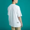 T-shirt de sport Converse pour homme, imprimé ample, col rond, manches courtes, blanc