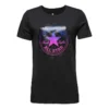 T-shirt de sport à manches courtes noir avec logo imprimé