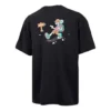 T-shirt de sport à manches courtes pour homme Converse, imprimé cartoon amusant, respirant, noir