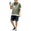 T-shirt Desert Neighbors, tailles asiatiques « Vert olive »