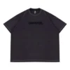 T-shirt délavé style skateboard, tailles asiatiques « Noir délavé »