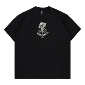 T-shirt Flower Friends Tailles asiatiques « Noir »