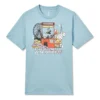 T-shirt graphique Claw Machine, tailles asiatiques « Bleu »