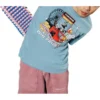 T-shirt graphique Claw Machine, tailles asiatiques « Bleu »