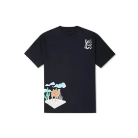 T-shirt graphique Desert, tailles asiatiques « Noir »