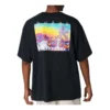 T-shirt graphique Inverted Desert, tailles asiatiques « Noir »