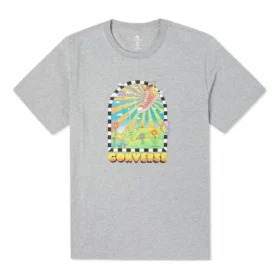 T-shirt graphique New Heights, tailles asiatiques « Gris »