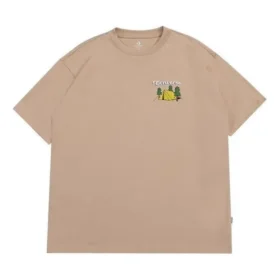 T-shirt graphique outdoor, tailles asiatiques « Oat Milk »