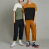T-shirt graphique Shapes Triangle Raglan, tailles asiatiques « Egret »