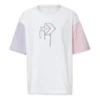 T-shirt imprimé Logo, tailles asiatiques « White Pink »