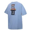 T-shirt Level Up, tailles asiatiques « Bleu clair »