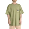 T-shirt à logo sur la poche, tailles asiatiques « Army Green »