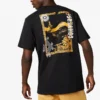 T-shirt à manches courtes avec applique pour homme, noir