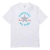 T-shirt à manches courtes avec logo et slogan pour homme, blanc