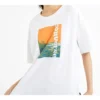 T-shirt à manches courtes blanc avec imprimé alphabétique
