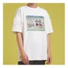 T-shirt à manches courtes Converse Flame Series imprimé pour homme, blanc