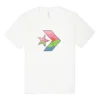 T-shirt à manches courtes Converse pour homme, couleurs contrastées, imprimé sportif, blanc