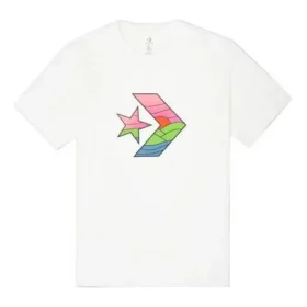 T-shirt à manches courtes Converse pour homme, couleurs contrastées, imprimé sportif, blanc T-shirt à manches courtes Converse pour homme, couleurs contrastées, imprimé sportif, blanc