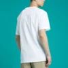 T-shirt à manches courtes Converse pour homme, couleurs contrastées, imprimé sportif, blanc