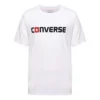 T-shirt à manches courtes Converse Pure Cotton Alphabet pour homme, blanc