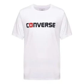 T-shirt à manches courtes Converse Pure Cotton Alphabet pour homme, blanc T-shirt à manches courtes Converse Pure Cotton Alphabet pour homme, blanc
