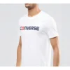 T-shirt à manches courtes Converse Pure Cotton Alphabet pour homme, blanc