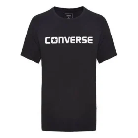 T-shirt à manches courtes Converse Pure Cotton Alphabet pour homme, noir T-shirt à manches courtes Converse Pure Cotton Alphabet pour homme, noir