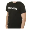 T-shirt à manches courtes Converse Pure Cotton Alphabet pour homme, noir