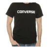 T-shirt à manches courtes Converse Pure Cotton Alphabet pour homme, noir
