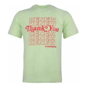 T-shirt à manches courtes Converse Renew pour homme avec imprimé Alphabet, vert T-shirt à manches courtes Converse Renew pour homme avec imprimé Alphabet, vert