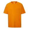 T-shirt à manches courtes Converse Renew unie pour homme, coupe ample, poche, jaune