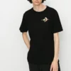 T-shirt à manches courtes décontracté et sportif Converse pour homme, noir