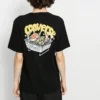 T-shirt à manches courtes décontracté et sportif Converse pour homme, noir