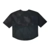 T-shirt à manches courtes en maille ample et respirante, noir