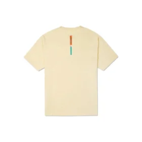 T-shirt à manches courtes et col rond, imprimé sportif, jaune clair