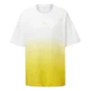 T-shirt à manches courtes jaune avec logo imprimé dégradé