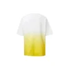 T-shirt à manches courtes jaune avec logo imprimé dégradé