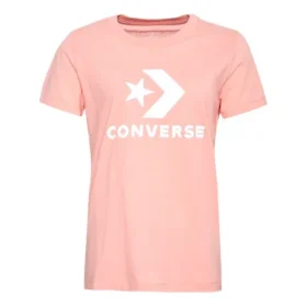 T-shirt à manches courtes rose avec logo classique imprimé