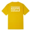 T-shirt à manches courtes rétro décontracté pour homme Converse avec logo Alphabet imprimé, jaune