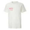 T-shirt à manches courtes réversible avec imprimé alphabétique, blanc crème